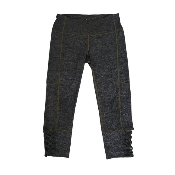 Athleta Women's Quest Mind Over Mat Yoga Capri Leggings Gray/Black Size Small - Picture 4 of 10